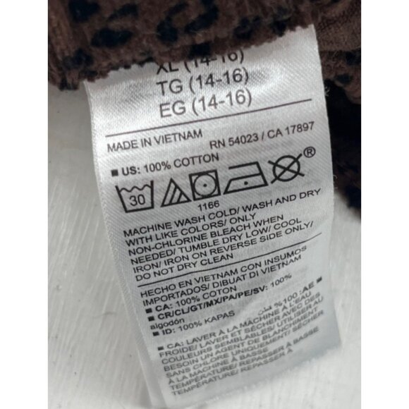 Old Navy Girls XL 14-16 Brown Leopard Print Skirt 100% Cotton - Picture 3 of 5